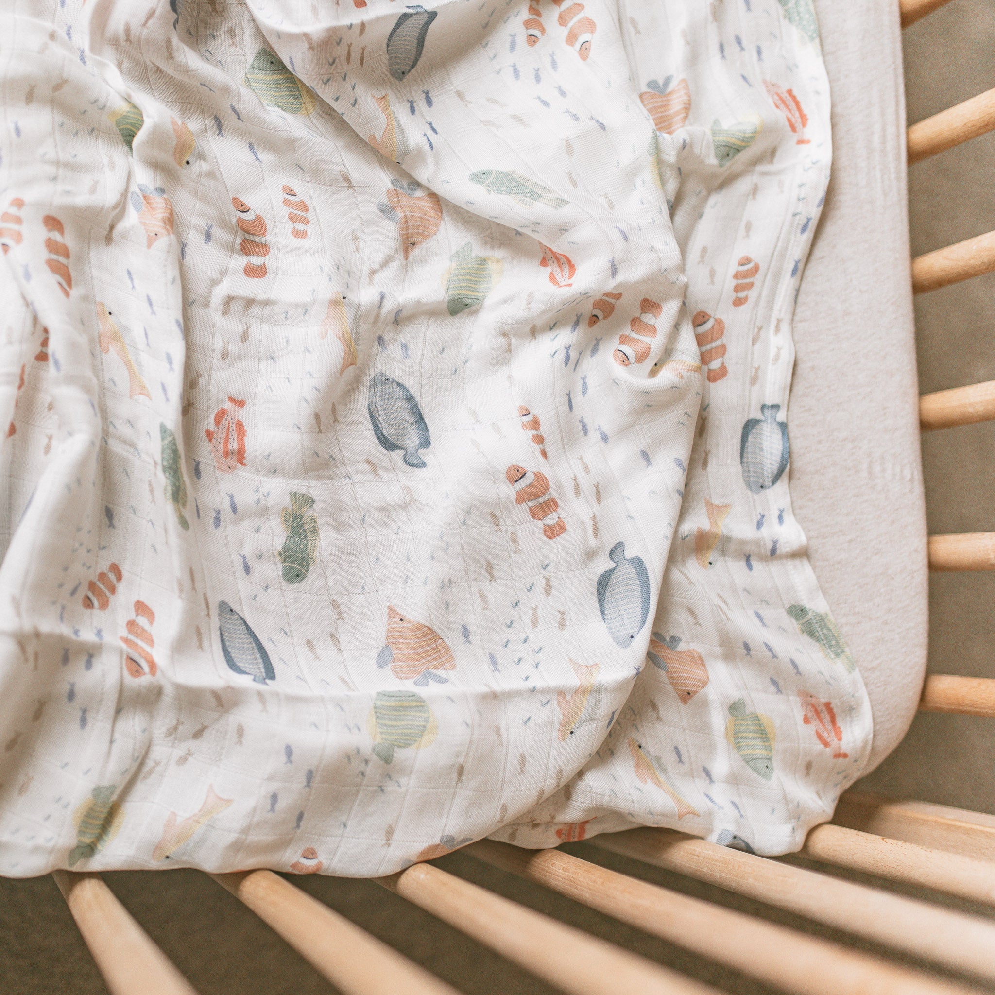 Bamboo Swaddle - Marine Fish