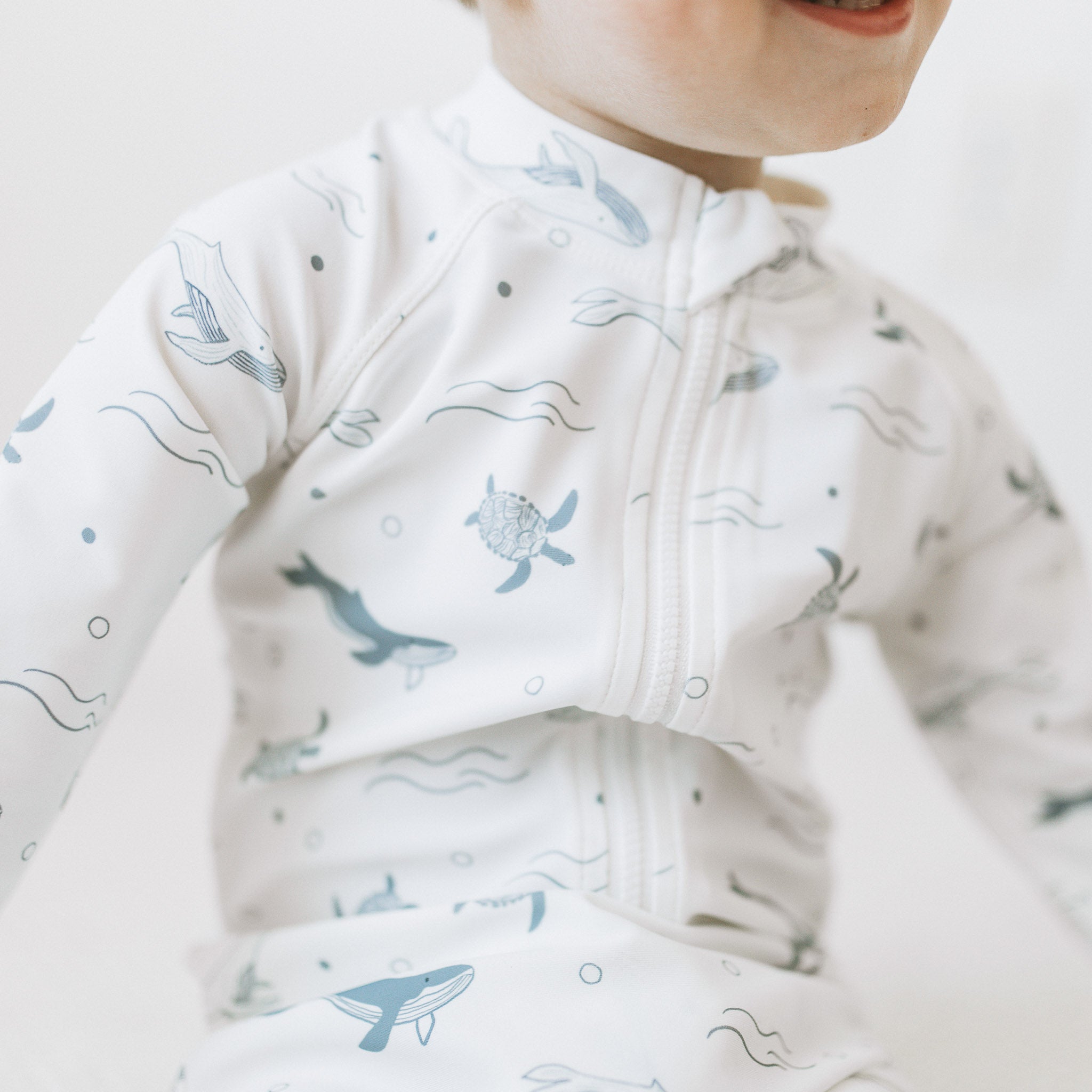 One Piece Swim Wear - Whales Lullaby