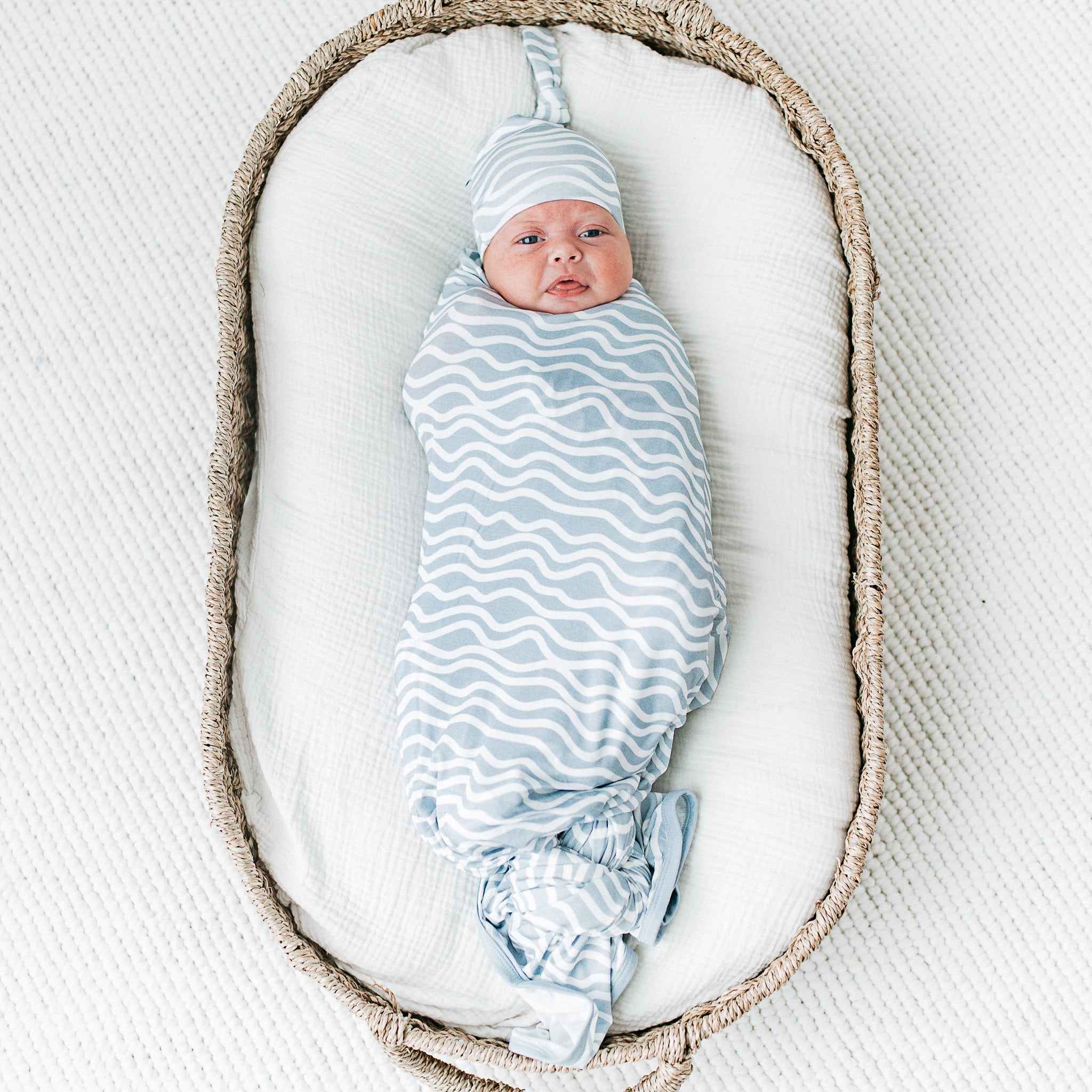 Bamboo Luxe Swaddle Set -Waves
