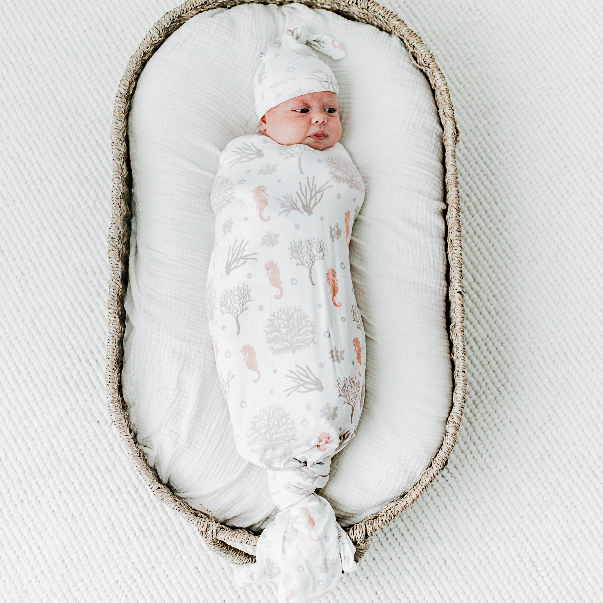 Bamboo Luxe Swaddle Set -Seahorse Cove