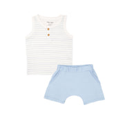 Tank Top + Shorts Set - Blue Breeze