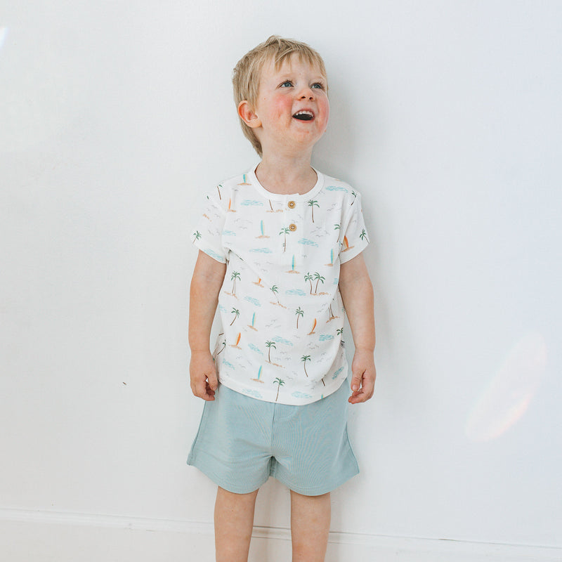 Henley Tee - Surf Side