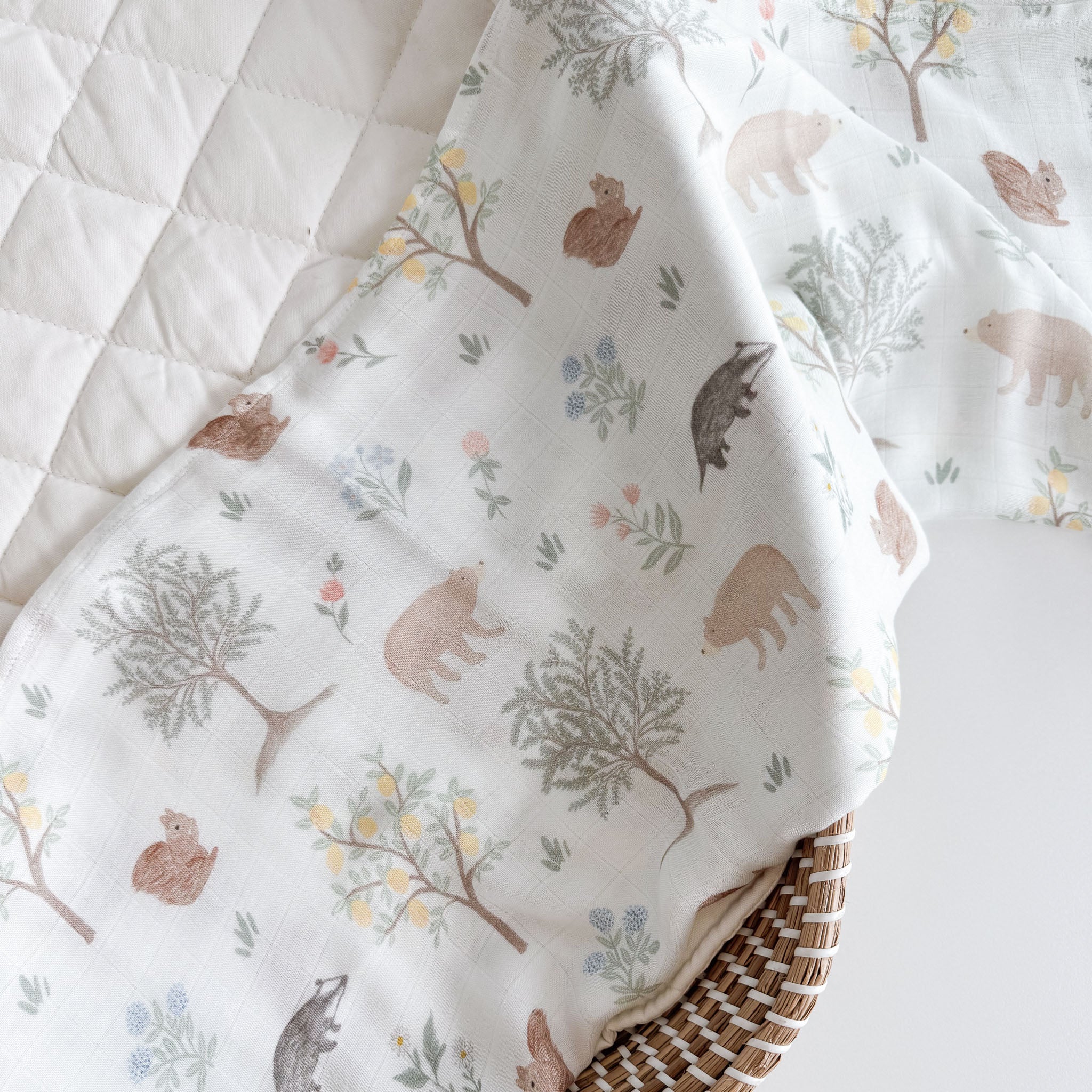 Bamboo Swaddle - Woodland Citrus