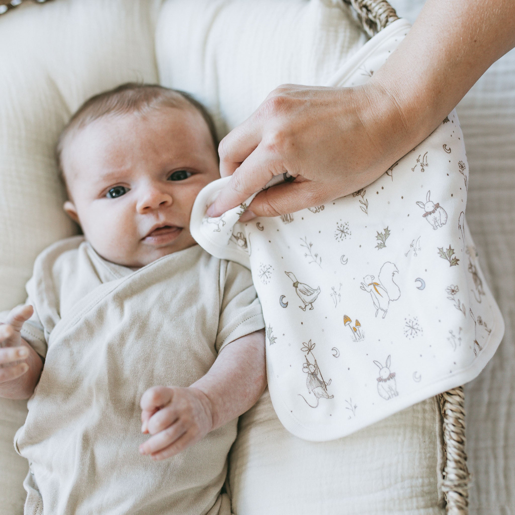 3-Pack Bamboo Washcloth-Enchanted Forest