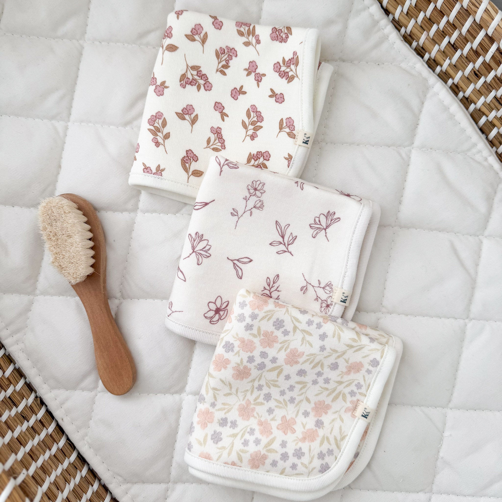 3-Pack Bamboo Washcloth- Petal Mist