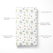 Bamboo Crib Sheet - Woodland Citrus