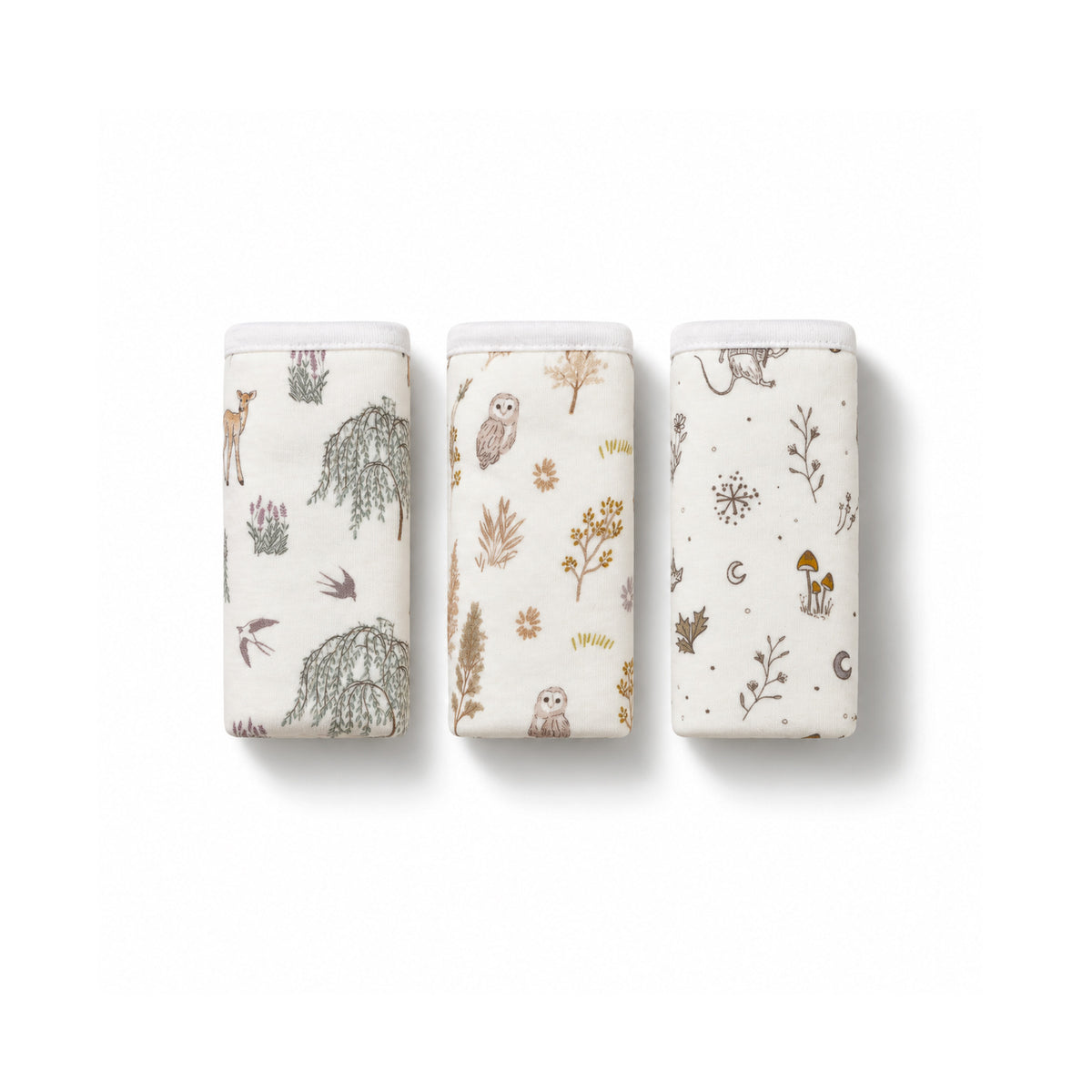 3-Pack Bamboo Washcloth-Whispering Woods