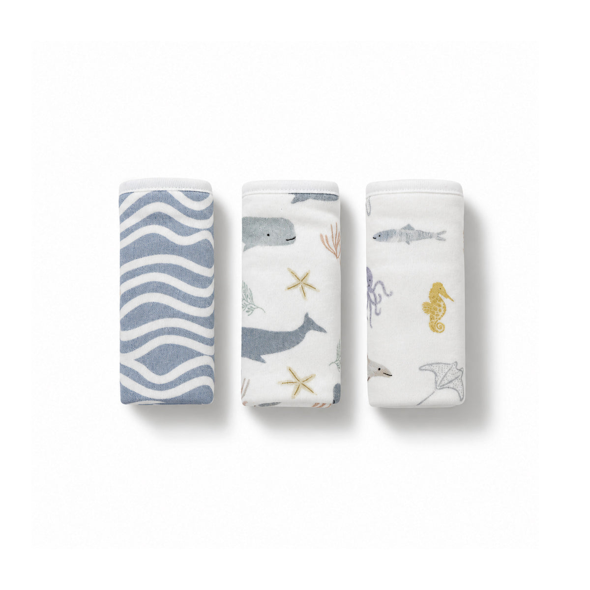 3-Pack Bamboo Washcloth-By The Sea