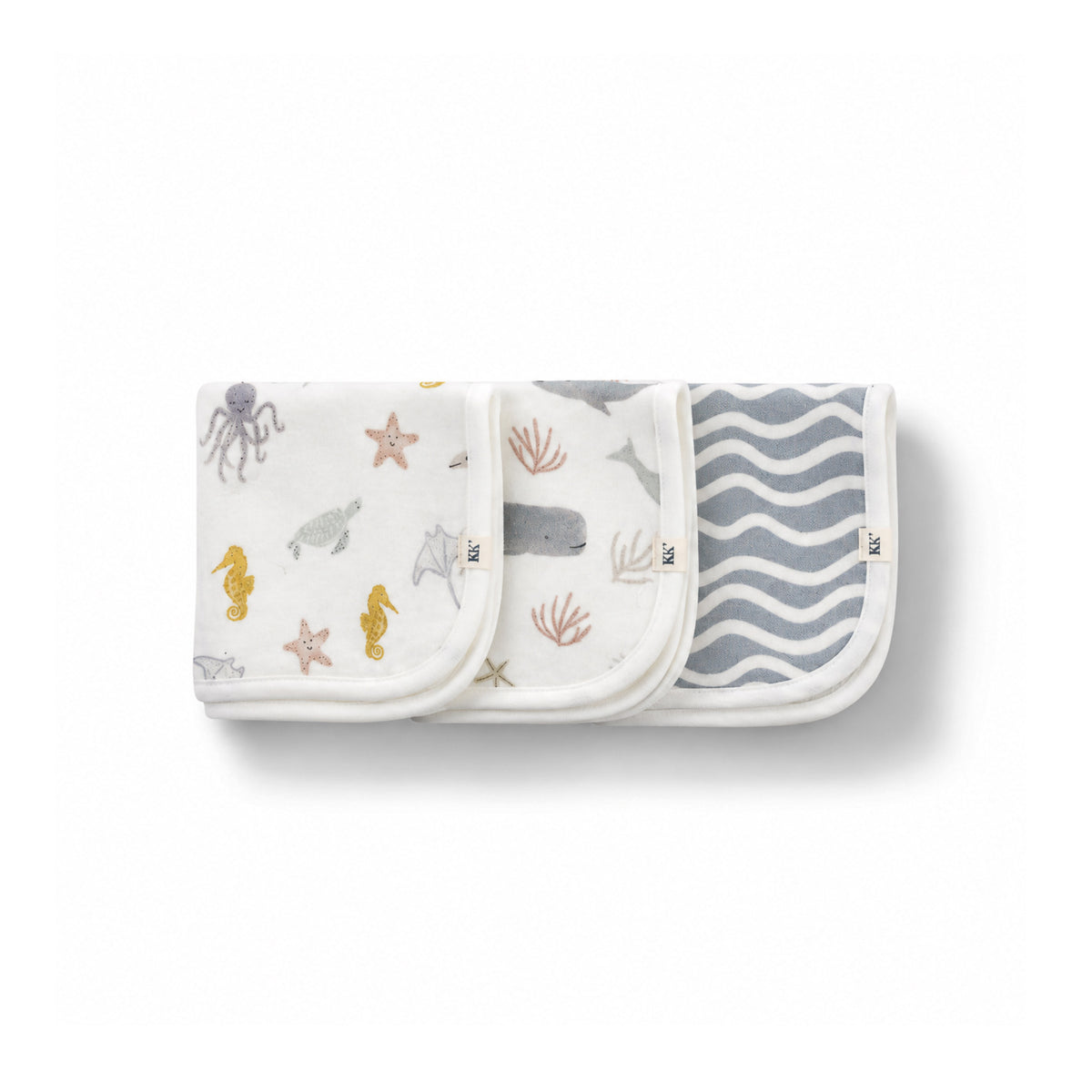 3-Pack Bamboo Washcloth-By The Sea
