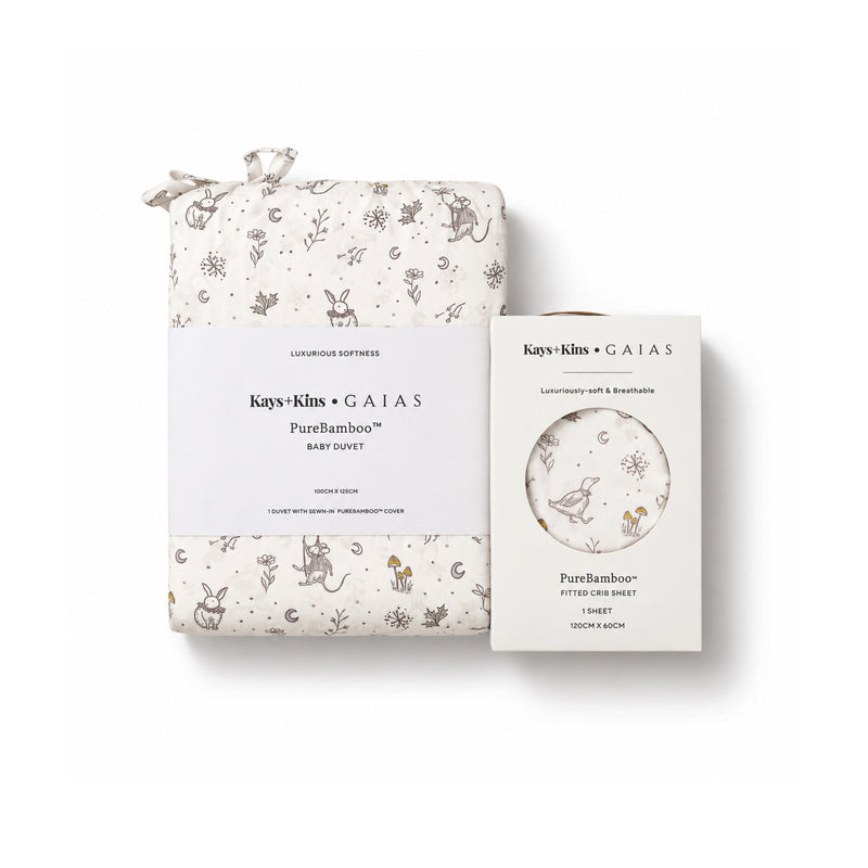 Duvet + Fitted Crib Sheet Set - Enchanted Eve