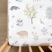 Bamboo Crib Sheet - Woodland Citrus