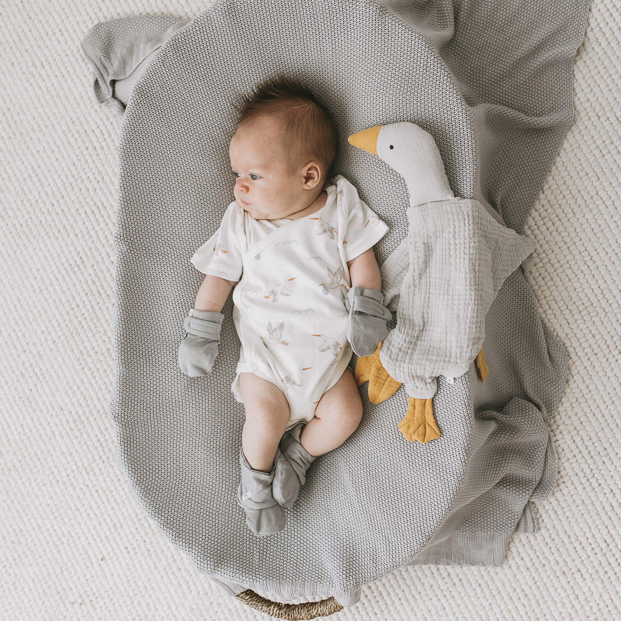 Goose Cuddly Blanket - Slate