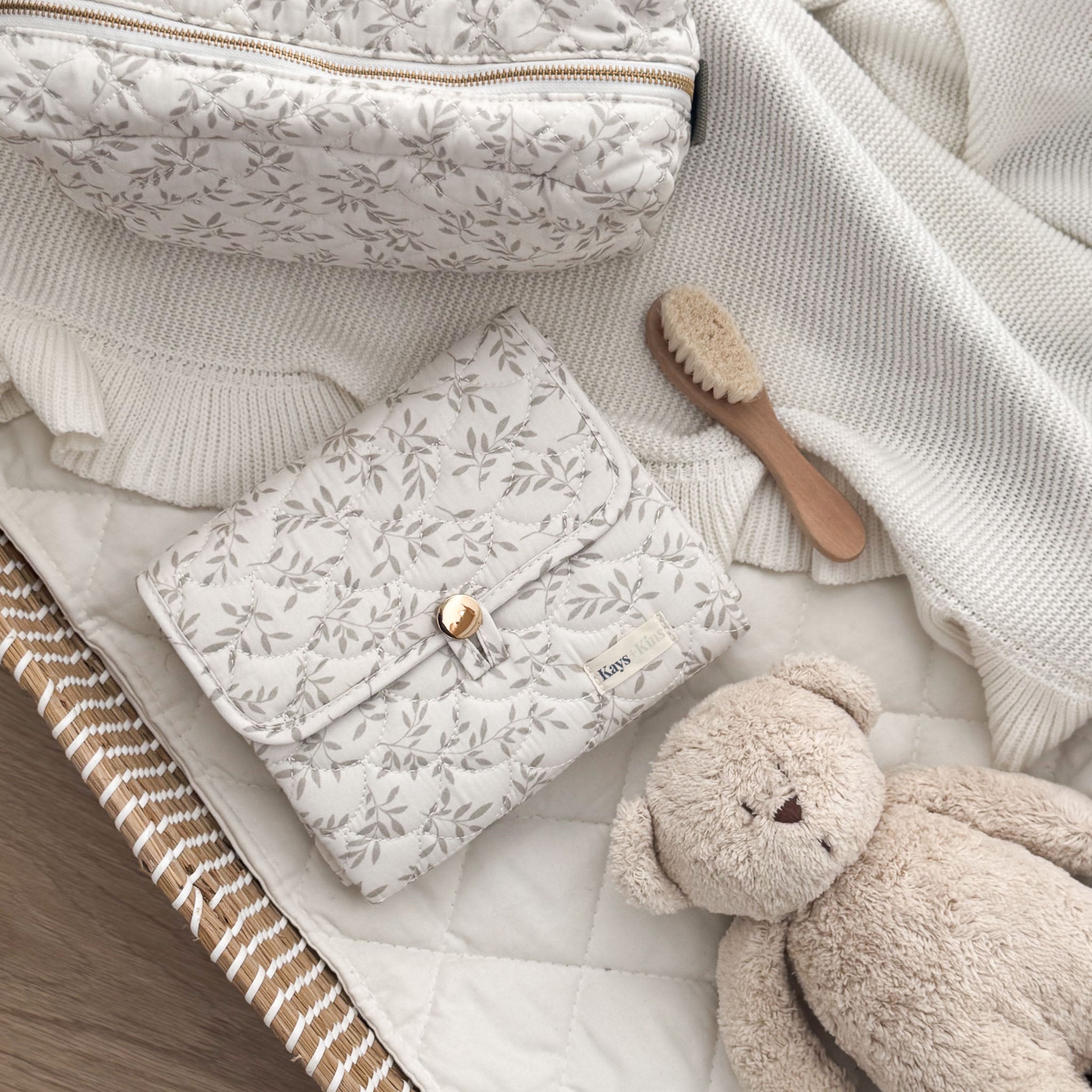 Portable Changing Pad - Eden Leaves