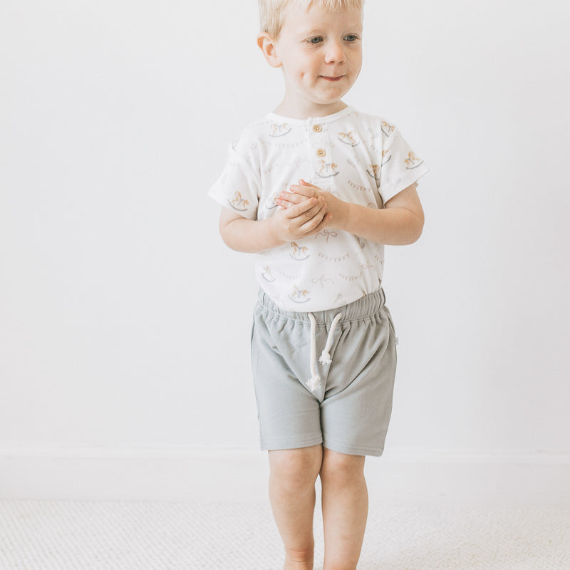 Drawstring Shorts - Grey Morn