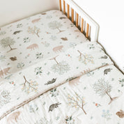 Duvet + Fitted Crib Sheet Set - Woodland Citrus