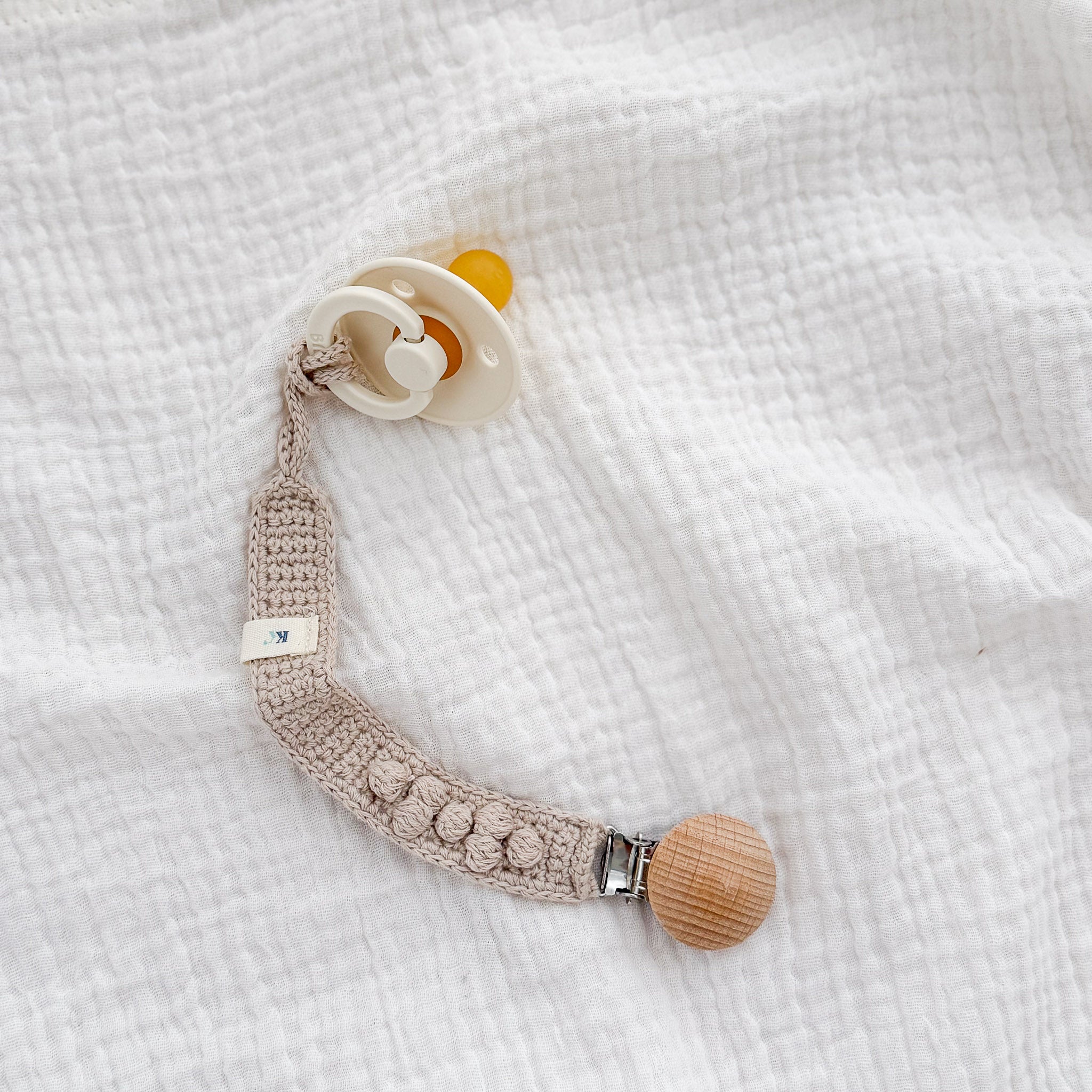 Crochet Pacifier Clip - Earth