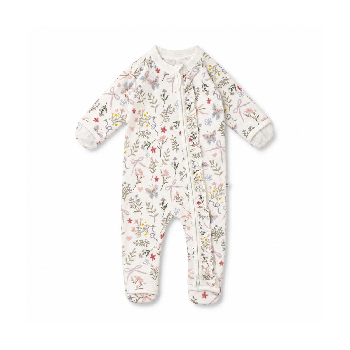 Frilled Growsuit - Petal Bow