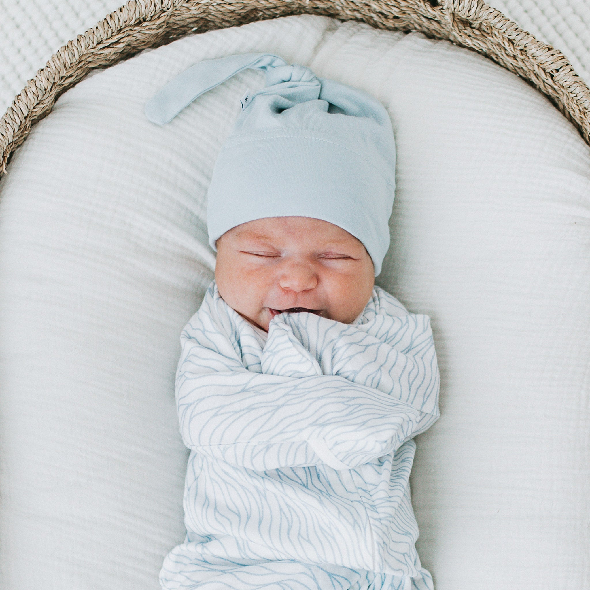 2-Pack Cosy Knot Hat - Stoneblue + Ivory