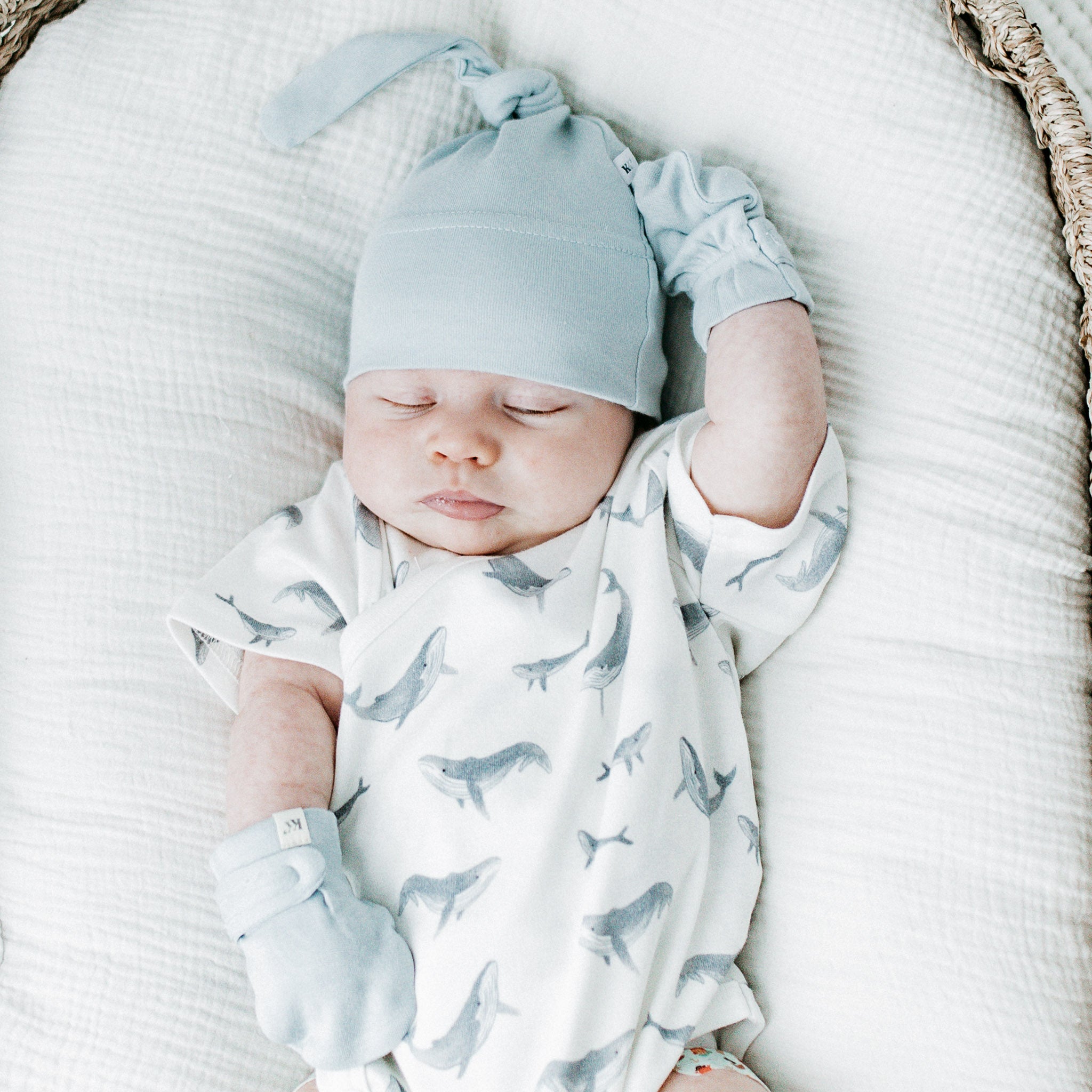 Cosy Knot Hat - Stone Blue