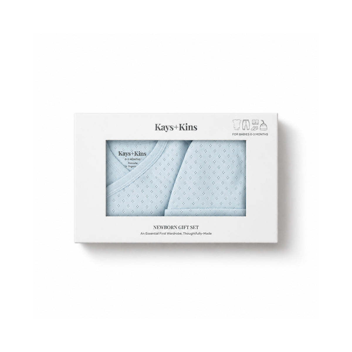Newborn Kimono Set-Cloud Blue