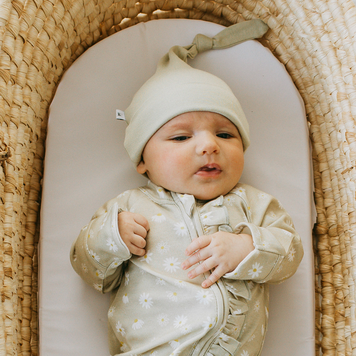 2-Pack Cosy Knot Hat - Pistachio + Ivory