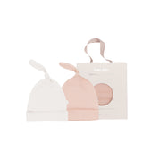 2-Pack Cosy Knot Hat - Blush + Ivory