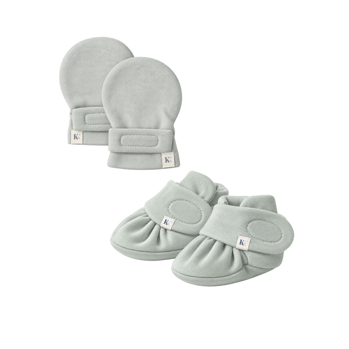 Mitts+Booties - Sky Grey