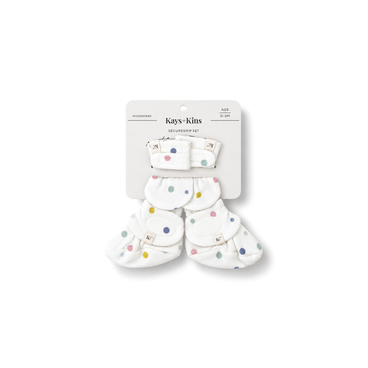Mitts + Booties - Soft Dots