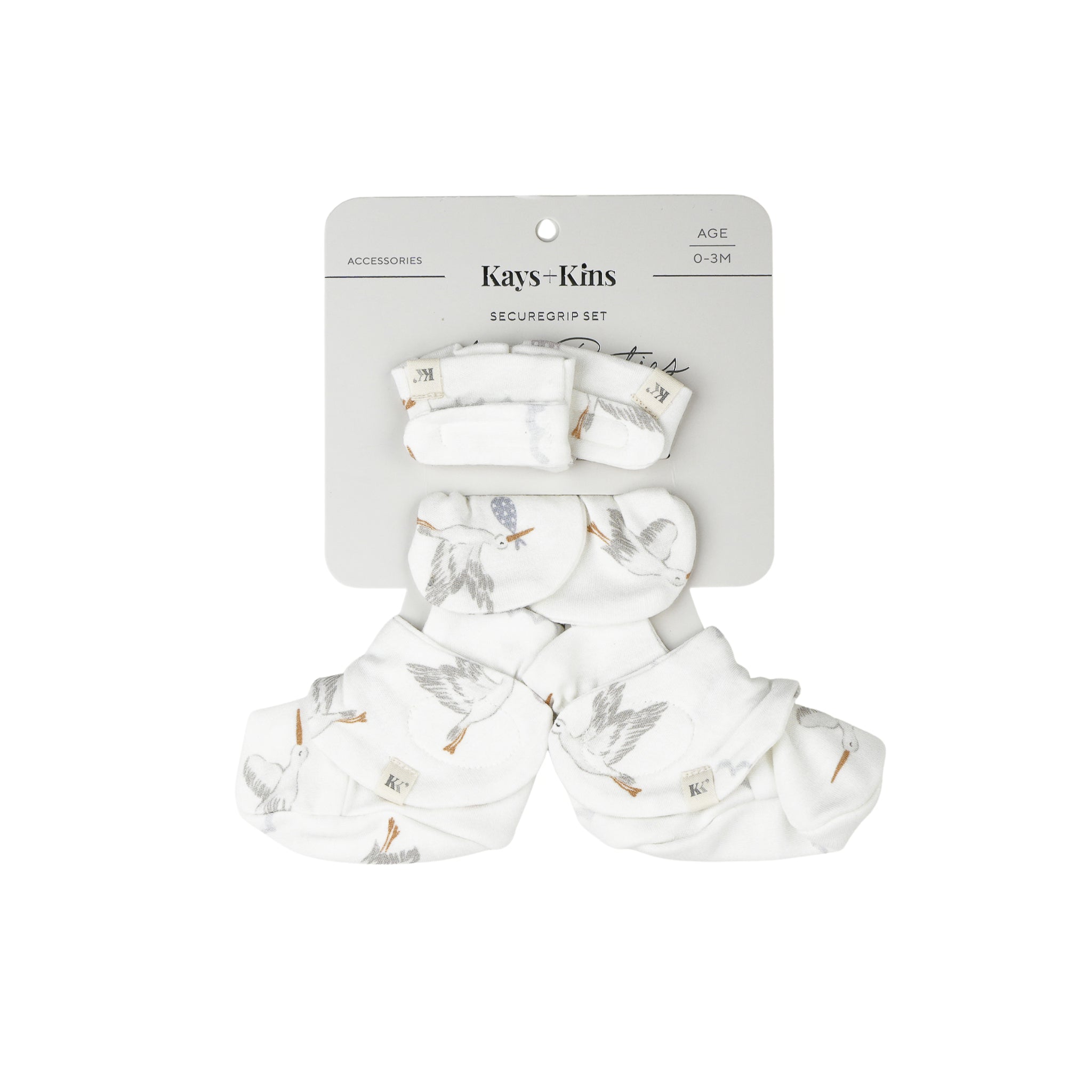 Mitts + Booties - Stork