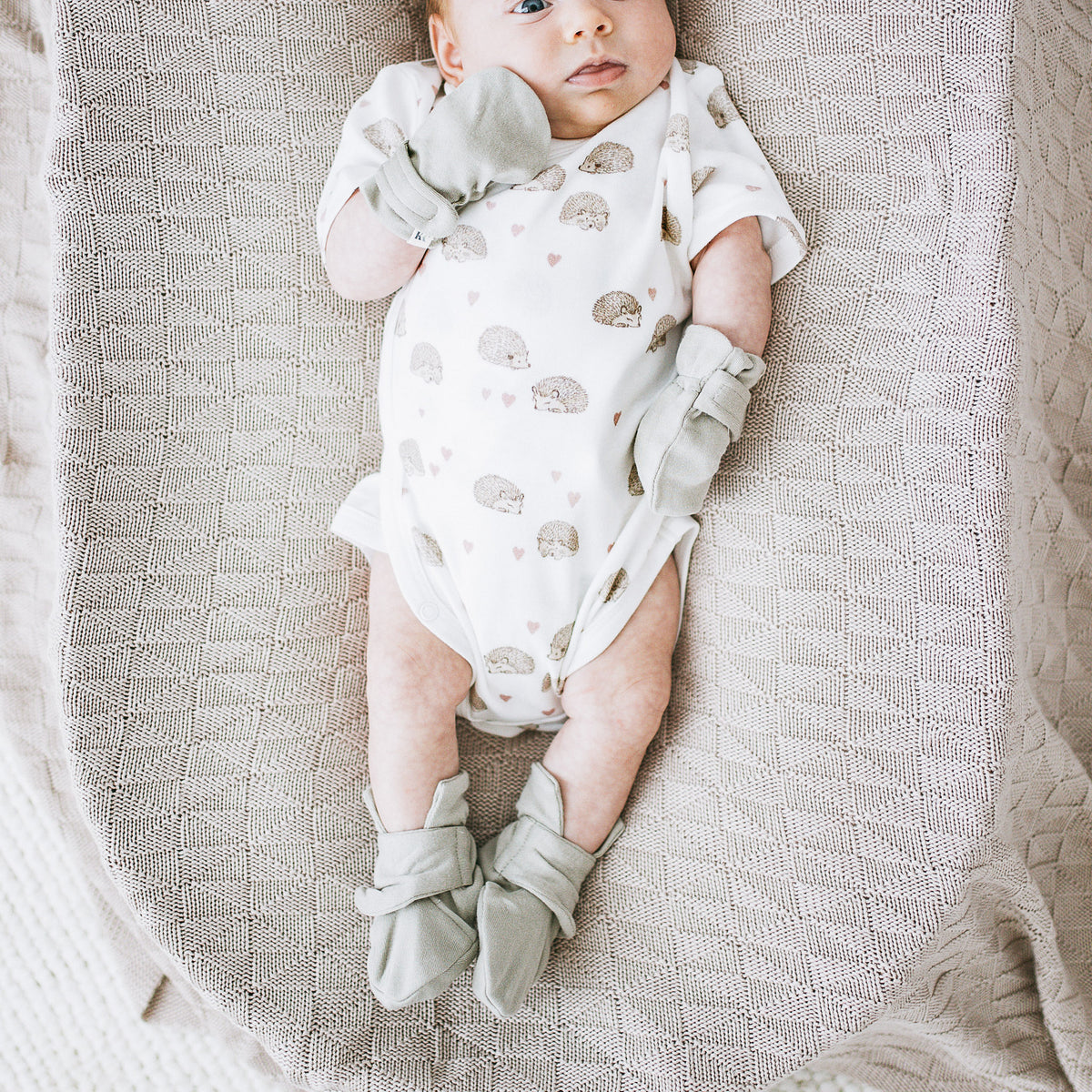 Mitts + Booties -Taupe