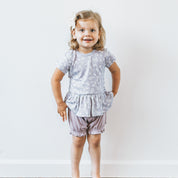 Peplum Top - Twilight Blooms