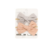 Linen Bow Set - Petal Mist