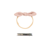 Linen Petite Bow- Blush