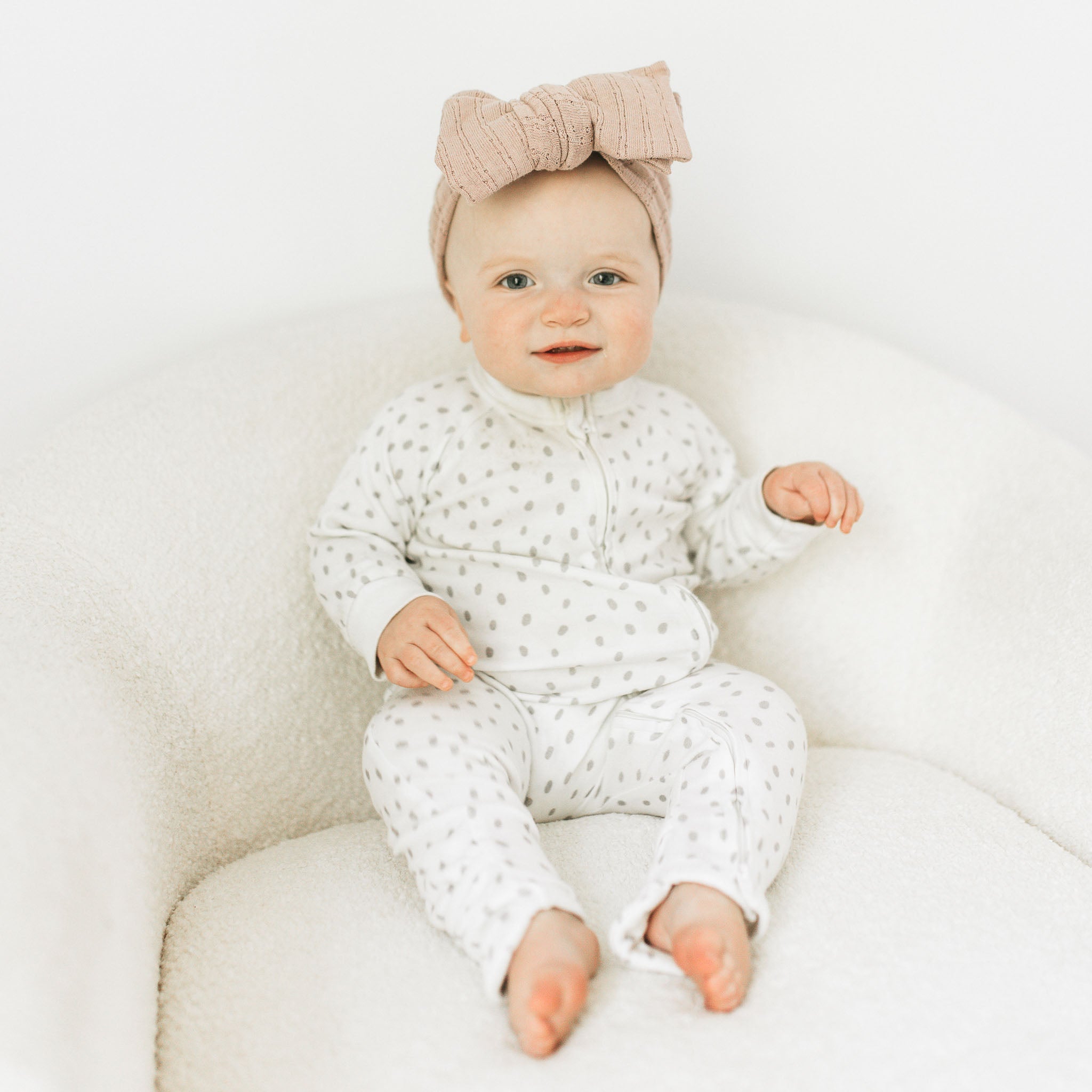 Pointelle Topknot - Mauve