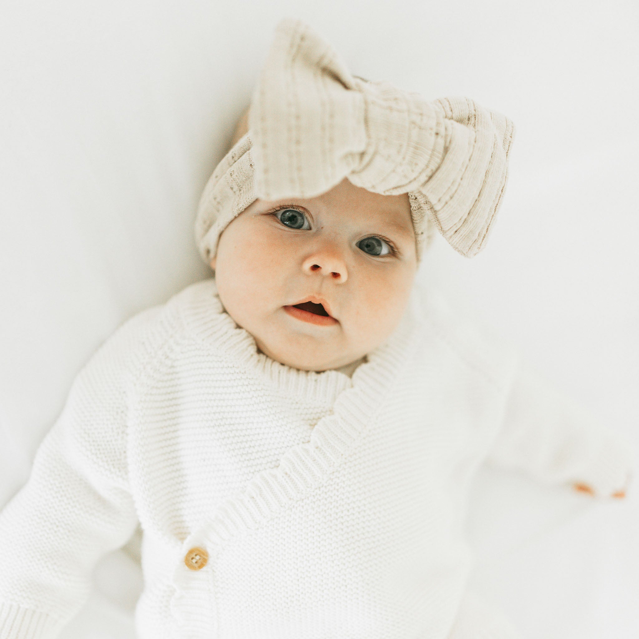 Pointelle Topknot - Oatmeal