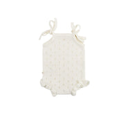 Pointelle Knit Romper- Ivory
