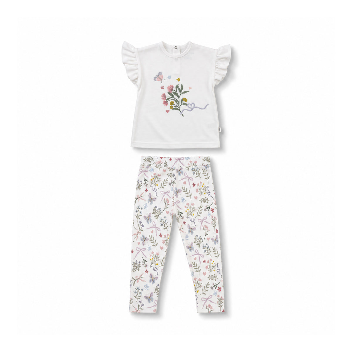 Frilled Sleeves Top + Leggings - Tenderbloom