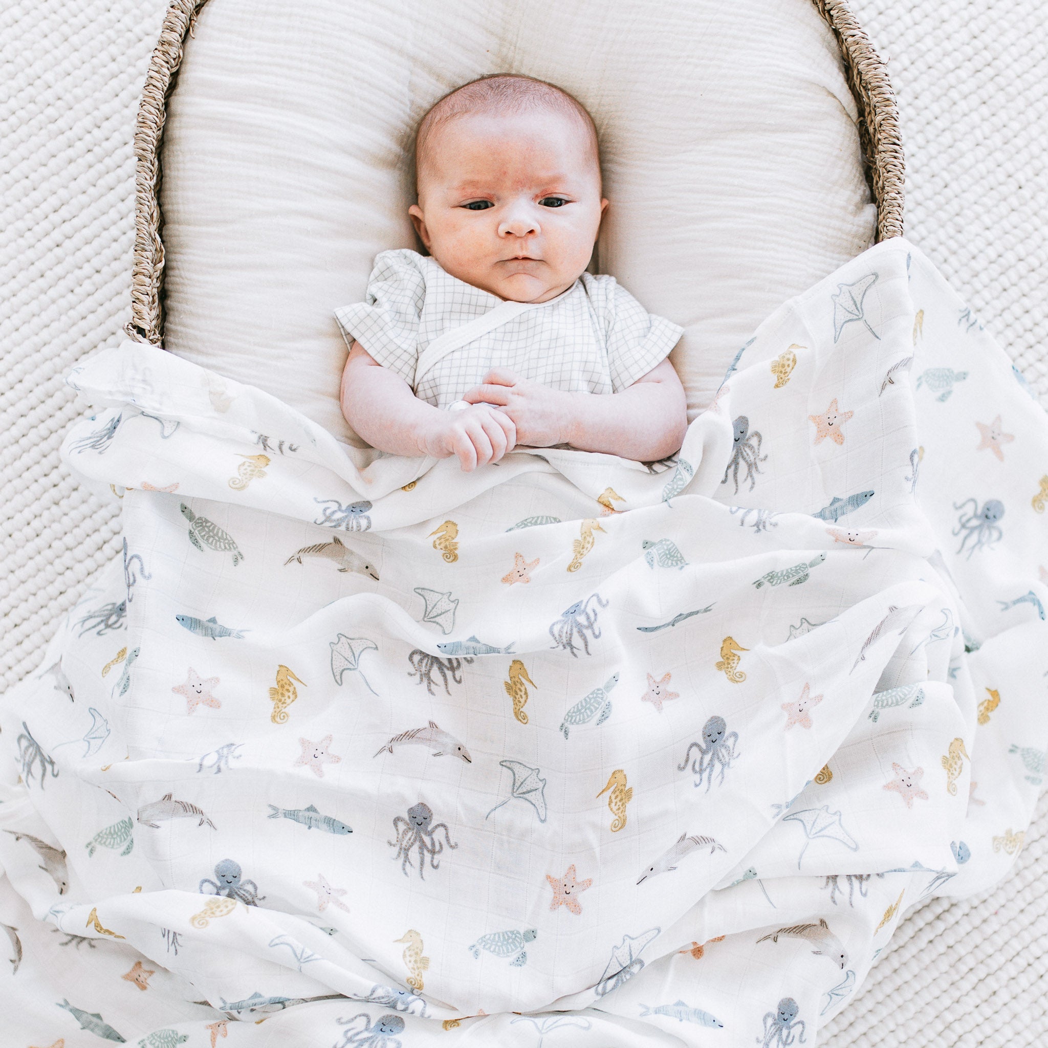 Bamboo Swaddle - Sea Friends