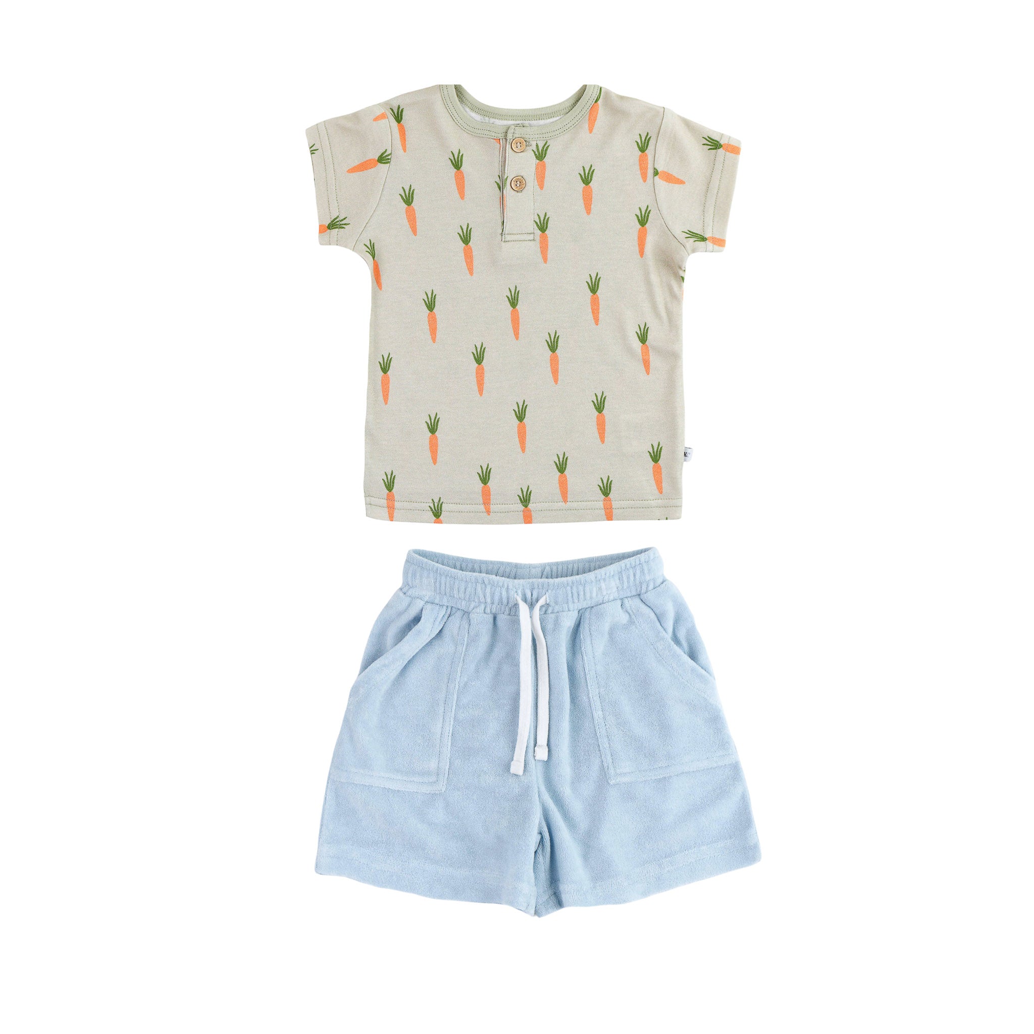 Tee + Terry Shorts - Carrots