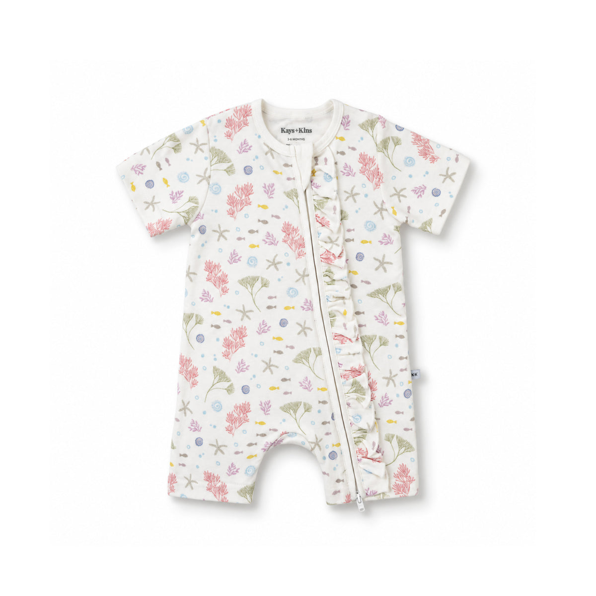 Frilled Zipsuit - Sea Bloom